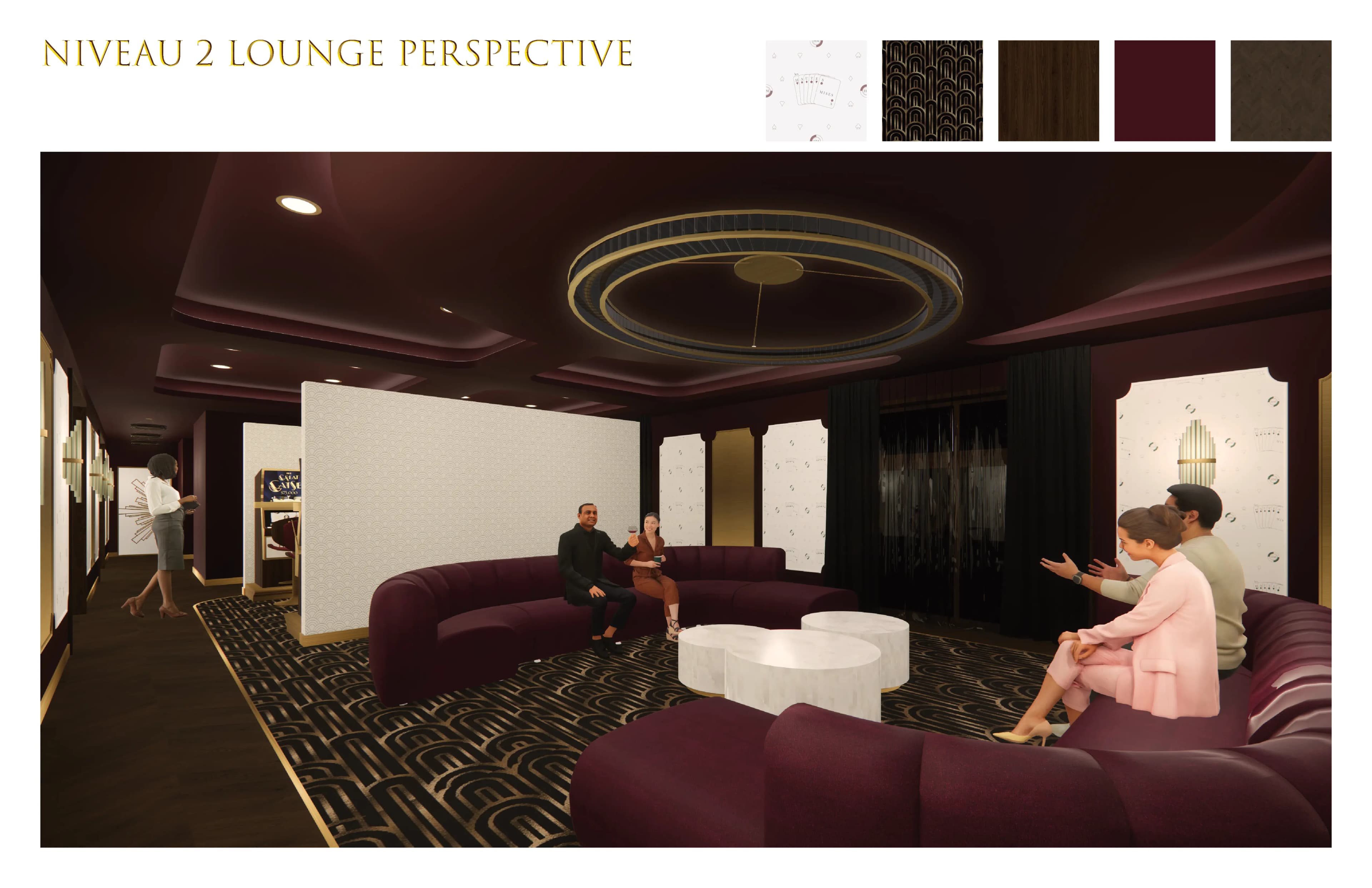 Perspective du lounge niveau 2