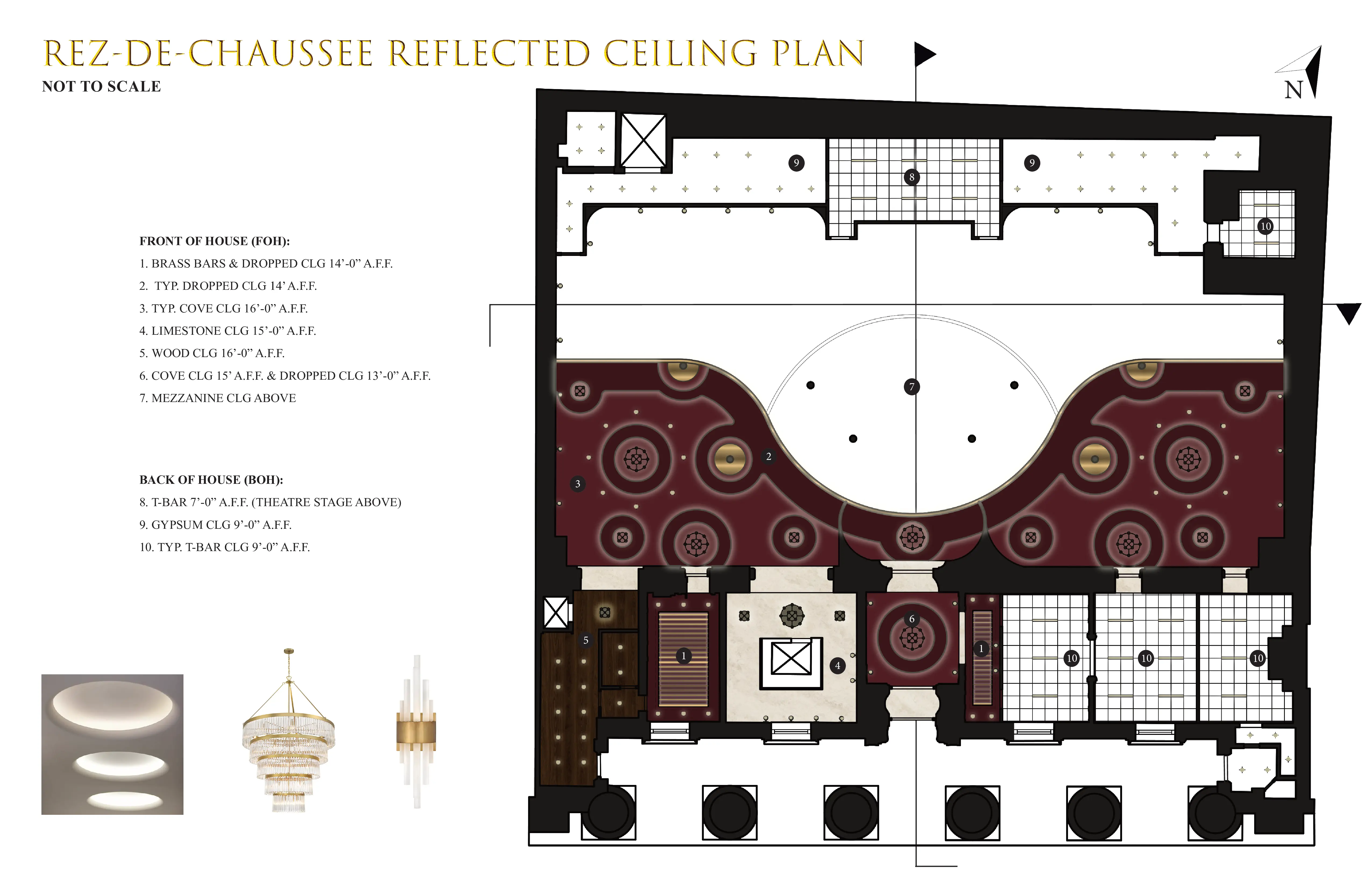 Plan de plafond réfléchi du rez-de-chaussée